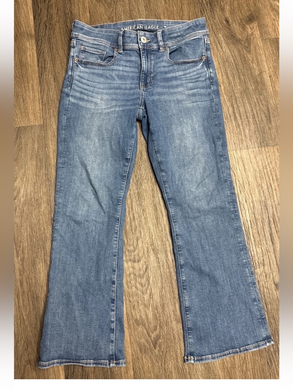 American Eagle Women's Kick Boot Next Level Stretch Jeans Size 8 X Short.